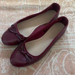 Maroon ballet flats